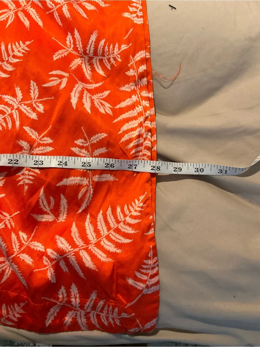 Zara Red Satin Floral-Leaf Kimono Robe with Tie Belt - Picture 14 of 16